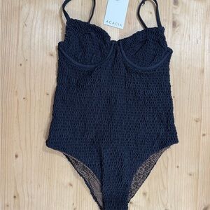 Acacia Swimwear Black One Piece